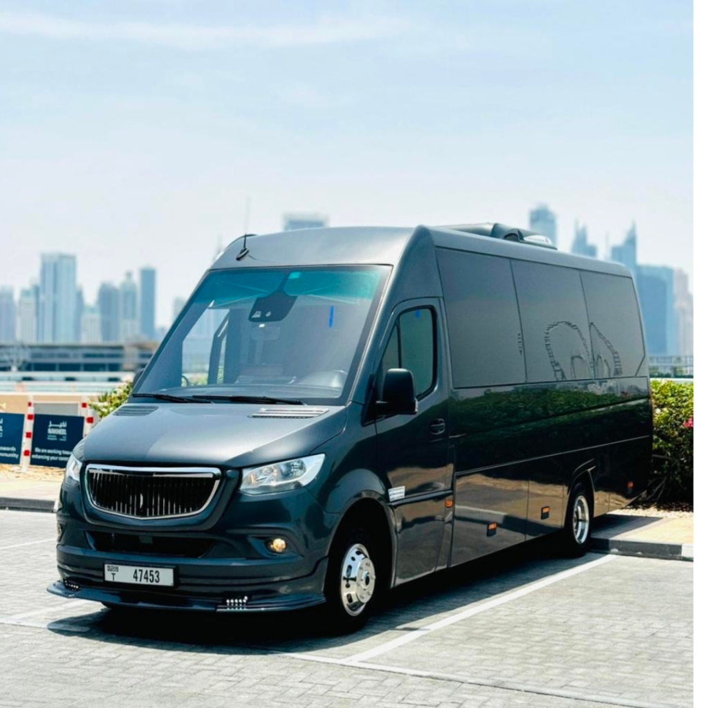 mercedes sprinter black 16 seater rental